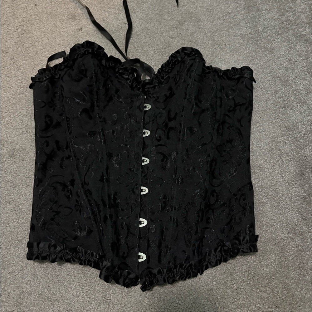 Elegant Black Corset Top